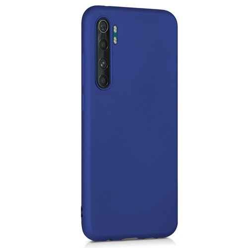 Microsonic Matte Silicone Xiaomi Mi Note 10 Lite Kılıf Lacivert