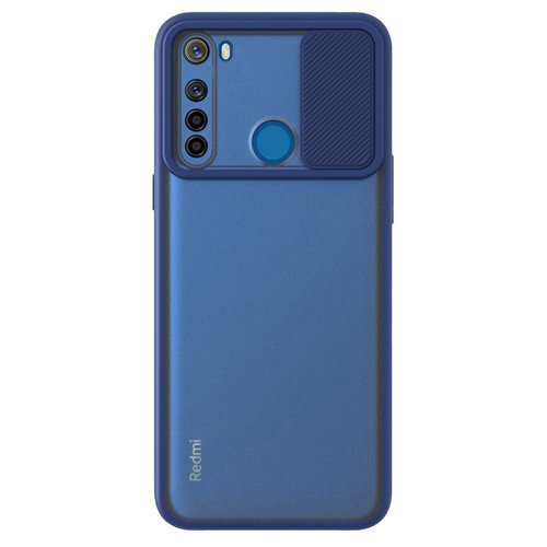 Microsonic Xiaomi Redmi Note 8 Kılıf Slide Camera Lens Protection Lacivert