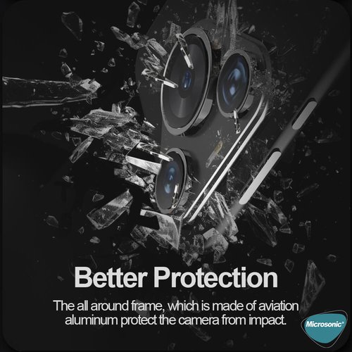 Microsonic Huawei Pura 70 Pro Tekli Kamera Lens Koruma Camı Siyah