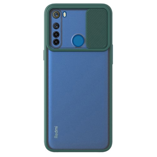 Microsonic Xiaomi Redmi Note 8 Kılıf Slide Camera Lens Protection Koyu Yeşil