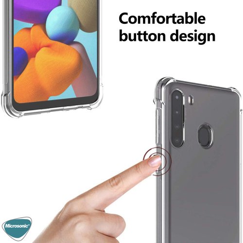 Microsonic Shock Absorbing Kılıf Samsung Galaxy A21 Şeffaf