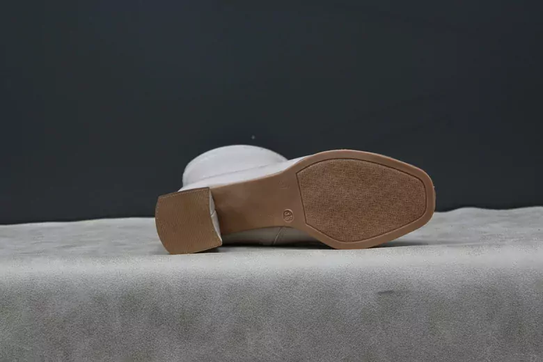 Kadın Deri Topuklu Fermuarlı Bot