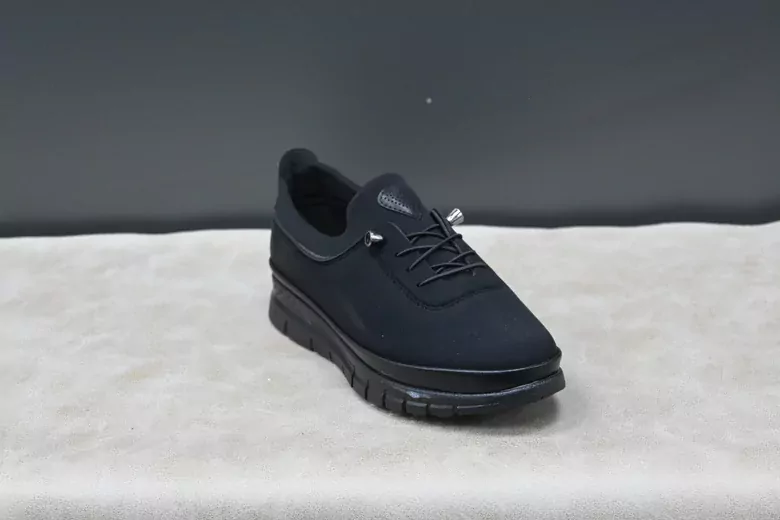 Kadın Nubuk Deri Ortapedik Bağcıklı Anne Ayakkabı