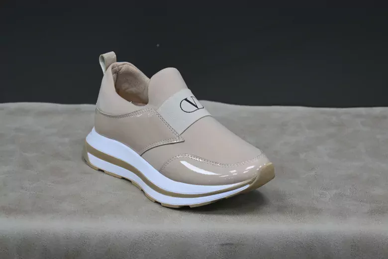 Kadın Rugan Streç Yüksek Taban Spor