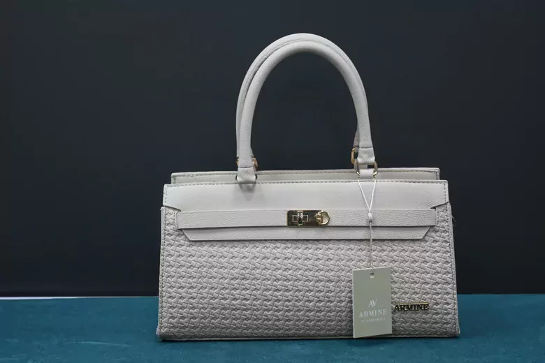 Kadın Krem Örgü Çanta