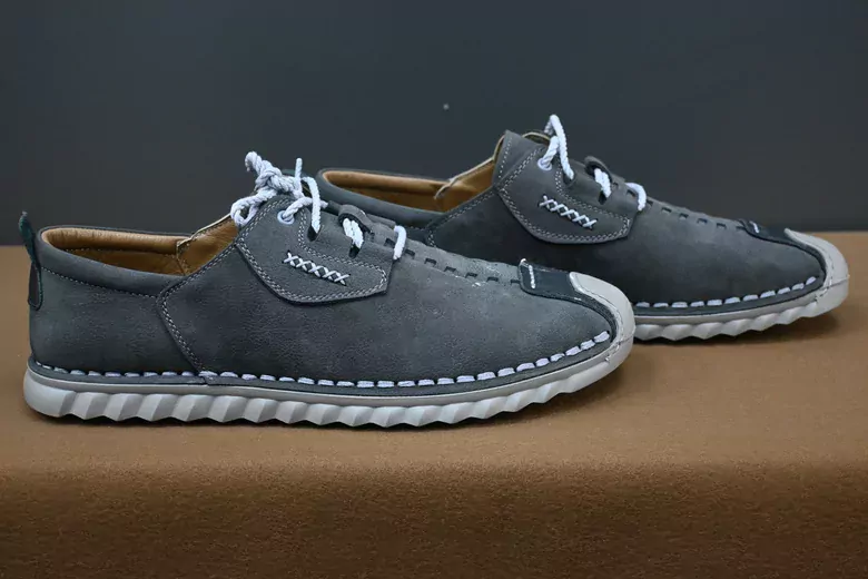 Erkek Nubuk Deri Kaymaz Taban Bağcıklı Ayakkabı