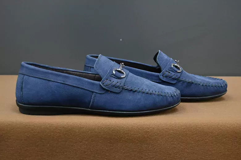 Erkek Nubuk Deri Zincirli Kaymaz Taban Ayakkabı