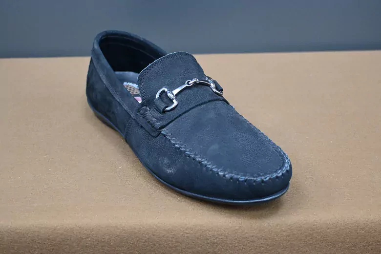 Erkek Nubuk Deri Zincirli Kaymaz Taban Ayakkabı