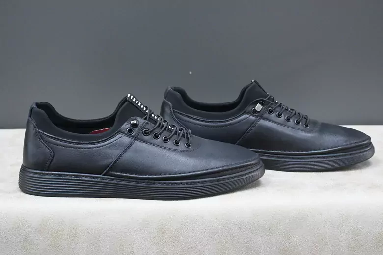 Erkek Deri Lastik Bağcıklı Ayakkabı