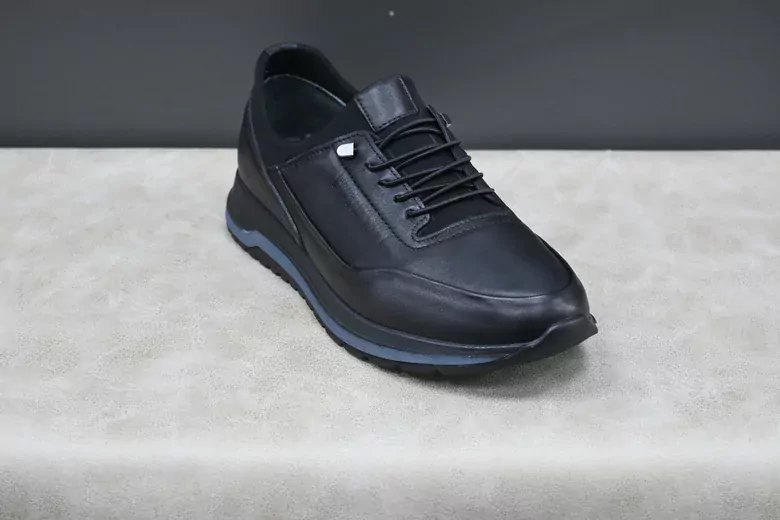 Erkek Lastik Bağcıklı Deri Ayakkabı