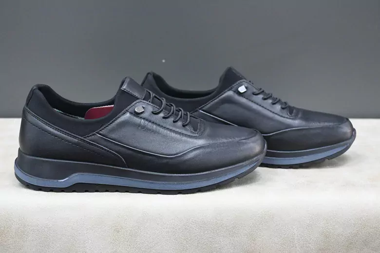 Erkek Lastik Bağcıklı Deri Ayakkabı