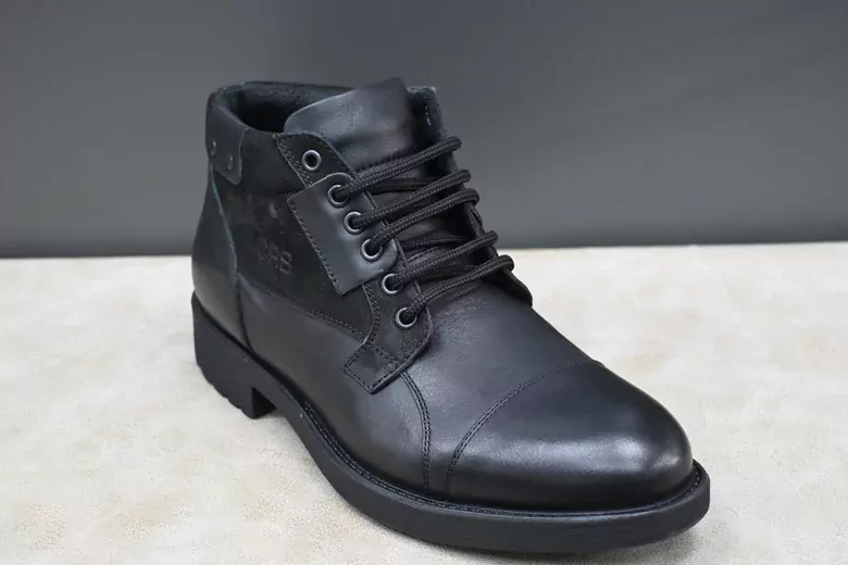 Erkek Deri Bağcıklı Kaymaz Taban Bot