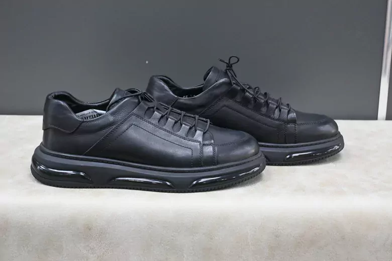 Erkek Deri Kaymaz Taban Lastik Bağcıklı Ayakkabı