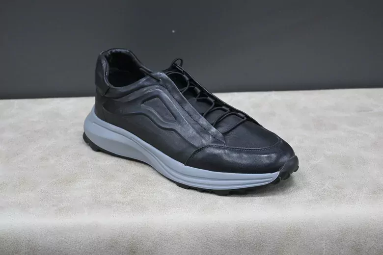 Erkek Deri Kaymaz Taban Lastik Bağcıklı Ayakkabı