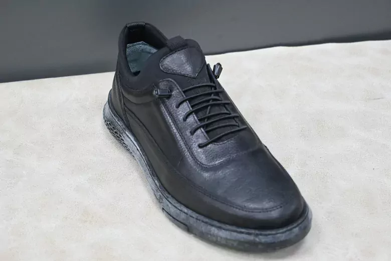 Erkek Deri Kaymaz Taban Lastik Bağcıklı Ayakkabı