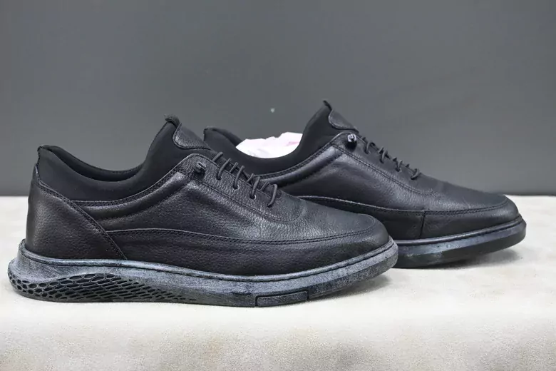 Erkek Deri Kaymaz Taban Lastik Bağcıklı Ayakkabı