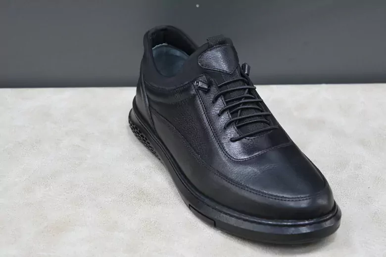 Erkek Deri Kaymaz Taban Lastik Bağcıklı Ayakkabı