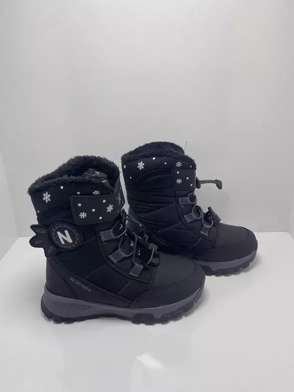 Çocuk Akıllı Bağcıklı Ve Cırtlı Kaymaz Taban İçi Kürklü Bot