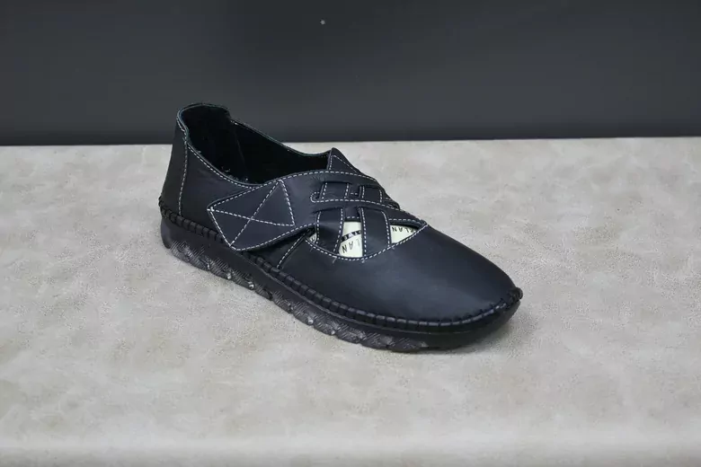 Kadın Deri Ortopedik Taban Babet