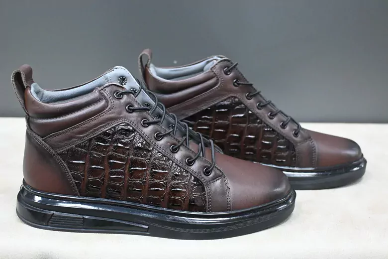 Erkek Deri Lastik Bağcıklı Bot