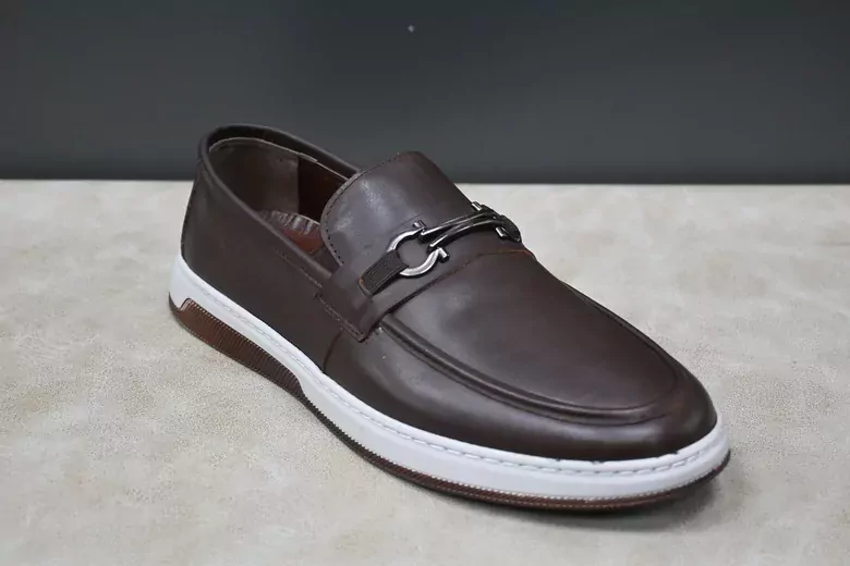 Erkek Deri Tokalı Kaymaz Taban Kundura