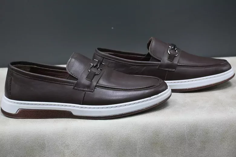 Erkek Deri Tokalı Kaymaz Taban Kundura