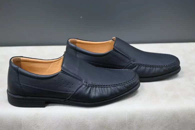 Erkek Deri Kaymaz Taban Lastikli Kundura