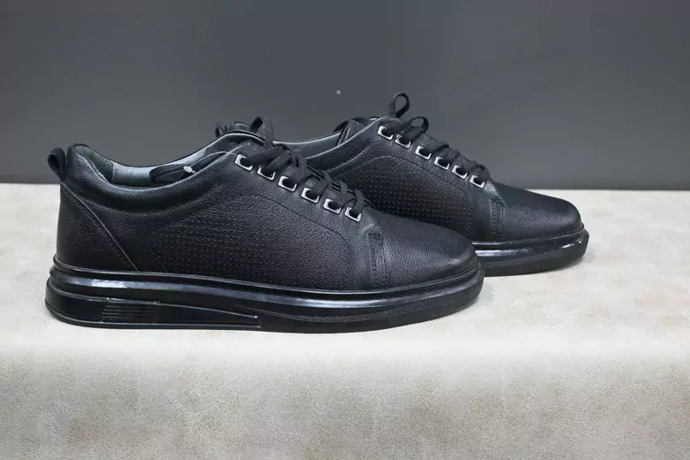 Erkek Kaymaz Taban Deri Bağcıklı Spor