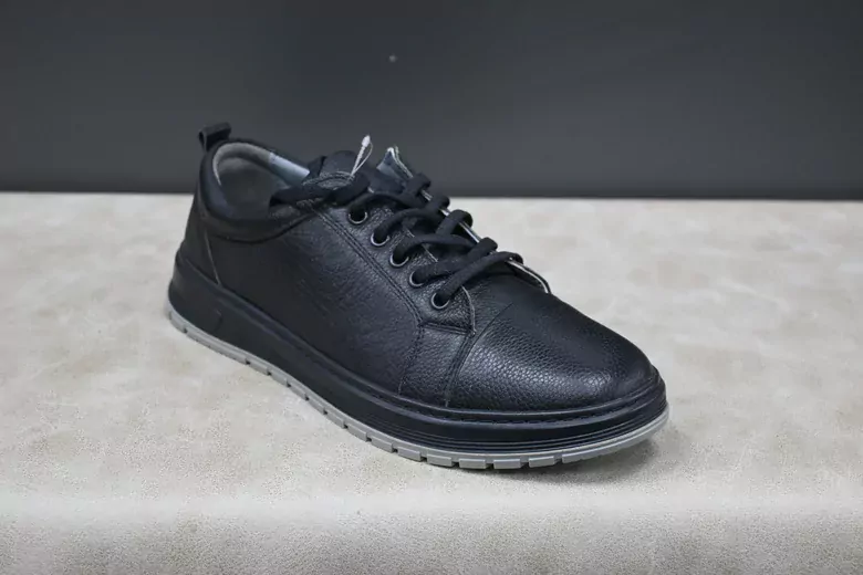 Erkek Kaymaz Taban Deri Bağcıklı Spor