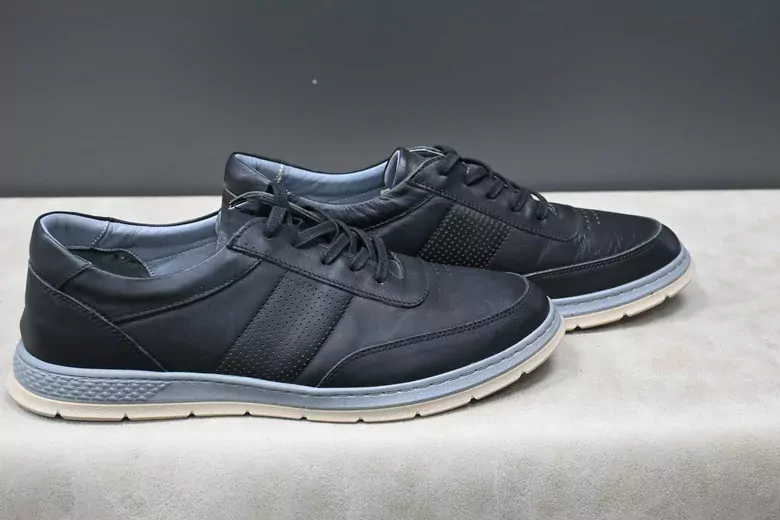 Erkek Deri Bağcıklı Kaymaz Taban Spor