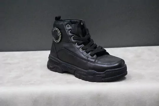 Kadın İçi Kürklü Bağcıklı Yarım Bot