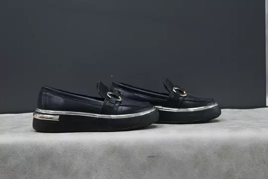 Kadın Şeritli Düz Taban Babet