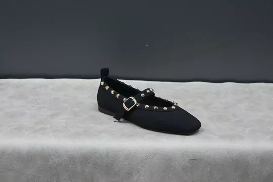 Kadın Süet Kilteli Taşlı Babet