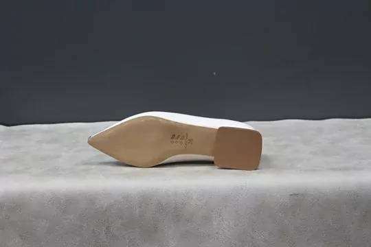 Kadın Droblu Sivri Burun Kısa Topuklu Babet