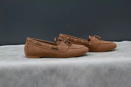 Kadın Nubuk Bağcıklı Babet