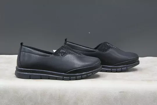 Kadın Lastik İnce Taş İşlemeli Anne Ayakkabı