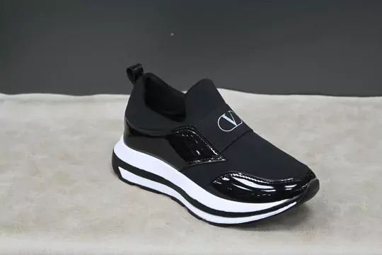 Kadın Rugan Streç Yüksek Taban Spor