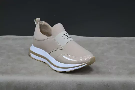 Kadın Rugan Streç Yüksek Taban Spor