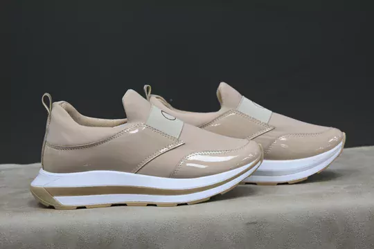 Kadın Rugan Streç Yüksek Taban Spor