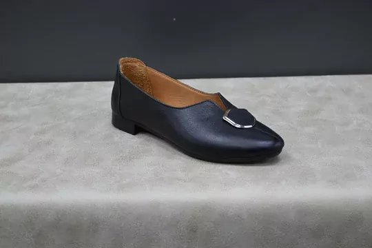 Kadın Tokalı Deri Babet