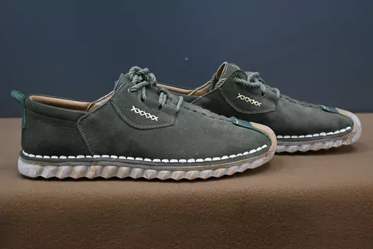 Erkek Nubuk Deri Kaymaz Taban Bağcıklı Ayakkabı