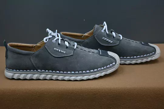 Erkek Nubuk Deri Kaymaz Taban Bağcıklı Ayakkabı