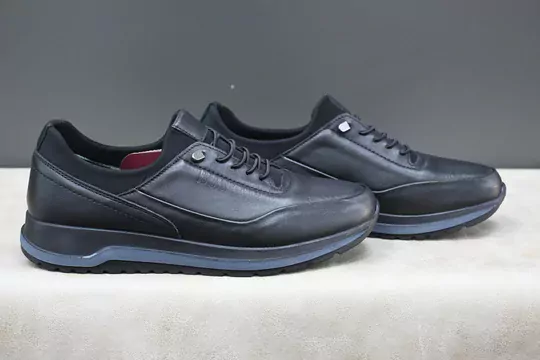 Erkek Lastik Bağcıklı Deri Ayakkabı