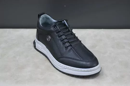 Erkek Lastik Bağcıklı Deri Ayakkabı