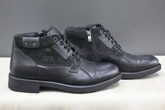 Erkek Deri Bağcıklı Kaymaz Taban Bot