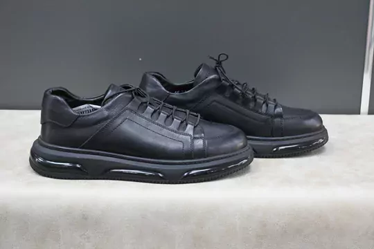 Erkek Deri Kaymaz Taban Lastik Bağcıklı Ayakkabı