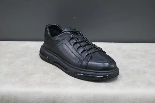 Erkek Deri Kaymaz Taban Lastik Bağcıklı Ayakkabı