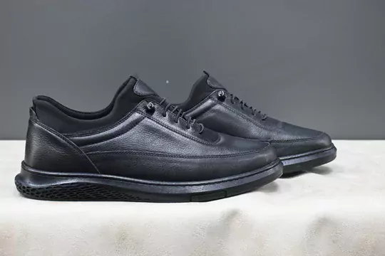 Erkek Deri Kaymaz Taban Lastik Bağcıklı Ayakkabı