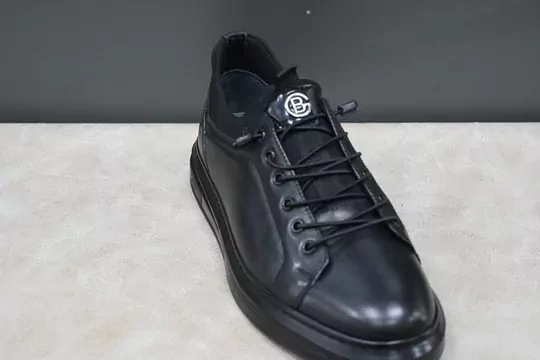 Erkek Lastikli Kaymaz Taban Deri Ayakkabı