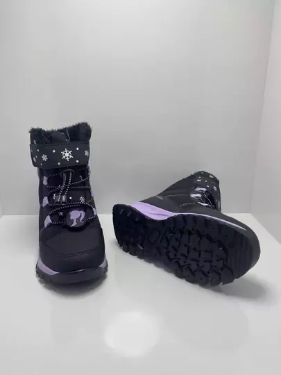 Çocuk Akıllı Bağcıklı Ve Cırtlı Kaymaz Taban İçi Kürklü Bot